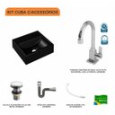 Ver imagem 3 de Kit Cuba Q32 com Torneira Luxo 1195 Metal e Válvula Click 1 Pol. e Sifão Cromado e Flexivel
