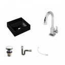 Ver imagem 2 de Kit Cuba Q32 com Torneira Luxo 1195 Metal e Válvula Click 1 Pol. e Sifão Cromado e Flexivel