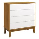 Ver imagem 1 de Cômoda Gaveteiro Classic Elfe Branco Acetinado Savana Amadeirado - Reller