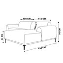 Ver imagem 2 de Sofá 4 Lugares com Chaise Base de Madeira Euro 265 Cm Telha