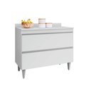 Ver imagem 2 de Balcão de Cozinha com Tampo Wollo Mdp/bp Branco G96 - Gran Belo