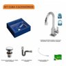 Kit Cuba Q32 com Torneira Luxo 1195 Metal e Válvula Click 1 Pol. 1/2 e Sifão Cromado e Flexivel - 3