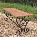 Ver imagem 5 de Banco de Ferro Com Pés Estilo Rococó Artesanal Fabricação Própria - Verniz