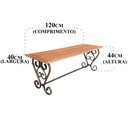 Ver imagem 2 de Banco de Ferro Com Pés Estilo Rococó Artesanal Fabricação Própria - Verniz