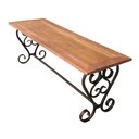 Ver imagem 6 de Banco de Ferro Com Pés Estilo Rococó Artesanal Fabricação Própria - Verniz