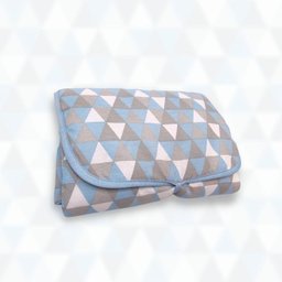 Trocador de Fraldas Portátil Impermeável Cor:triângulo Azul Bebê - 1