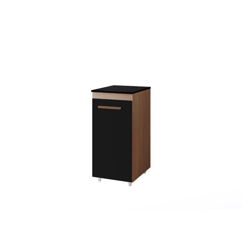 Balcão Multiuso 83cm 1 Porta Zara - Savana/preto Móblis