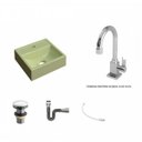 Ver imagem 2 de Kit Cuba Q32 com Torneira Luxo 1195 Metal e Válvula Click 1 Pol. 1/2 e Sifão Cromado e Flexivel