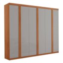 Ver imagem 2 de Guarda-Roupa Casal 100% MDF com 6 Portas e 2 Gavetas 180cm Multimóveis CR35543 Madeirado/Off White