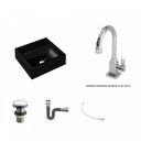 Ver imagem 2 de Kit Cuba Q32 com Torneira Luxo 1195 Metal e Válvula Click 1 Pol. 1/2 e Sifão Cromado e Flexivel