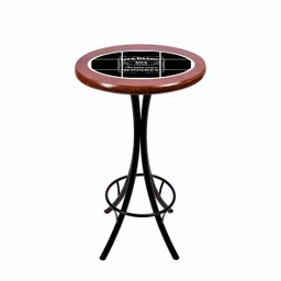 Conjunto Mesa Redonda Bistrô Azulejo Jack Daniels - Imbuia - 2