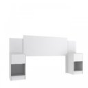 Ver imagem 2 de Cabeceira de Casal Sublime 2 Gavetas 2 Nichos Branca