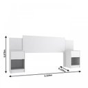 Ver imagem 3 de Cabeceira de Casal Sublime 2 Gavetas 2 Nichos Branca