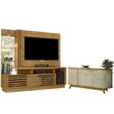 Ver imagem 1 de Estante Home Theater Frizz Plus Cumaru com Aparador Buffet Mônaco Cumaru Opala - Madetec