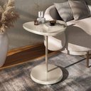 Ver imagem 1 de Mesa de Apoio Lateral Oval Bel - 100% Mdf Off White