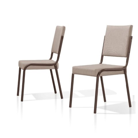 Kit 2 Cadeiras Jantar Rainha Raissa New Aço Nobre