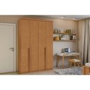 Ver imagem 1 de Guarda Roupa Casal 4 Portas e 2 Gavetas Alonzo Amendoa - Lopas