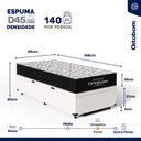 Ver imagem 3 de Cama Box Baú com Colchão de Espuma D45 Ortobom Airtech 150 D45 Solteiro 88 Cm