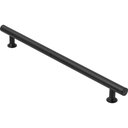Ver imagem 1 de Puxador Para Porta Preto Fosco Tubular 20cm - 1 Lado Só