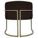 Ver mais imagens de Kit 2 Poltronas Recepção Luna Corino Base de Ferro Champagne - Marrom Corino