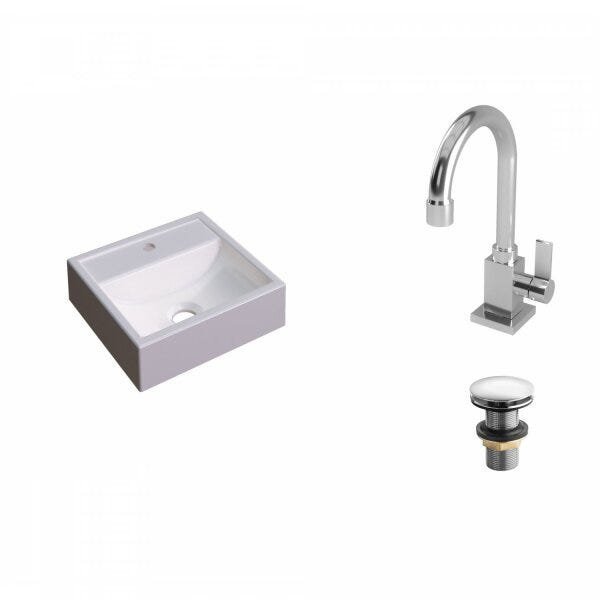 Kit Cuba Q32 com Torneira Luxo 1195 e Válvula Click 1 Pol. - 2