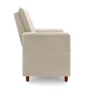 Ver imagem 2 de Poltrona Amamentação Confortável com Puff Ayla Suede:bege