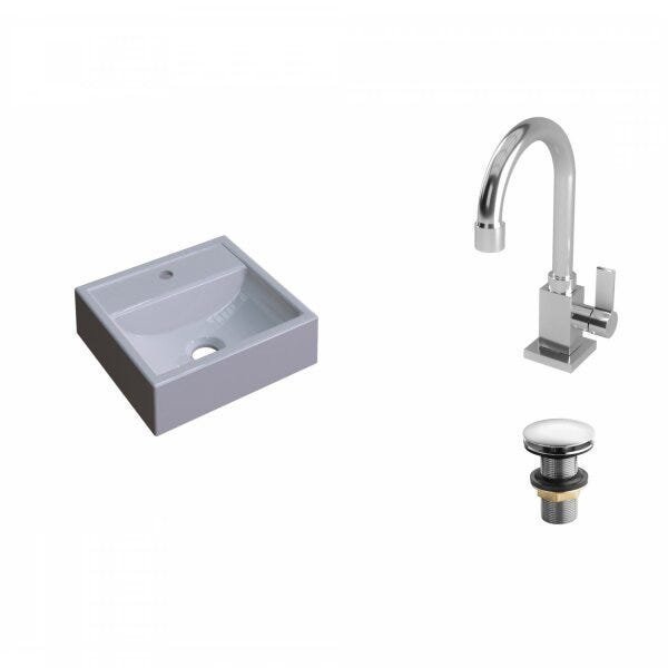 Kit Cuba Q32 com Torneira Luxo 1195 e Válvula Click 1 Pol. - 2