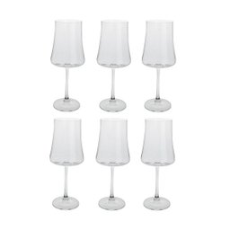 Jogo 6 Taças de Cristal Bohemia Para Vinho - Quadradas 460ml - 2