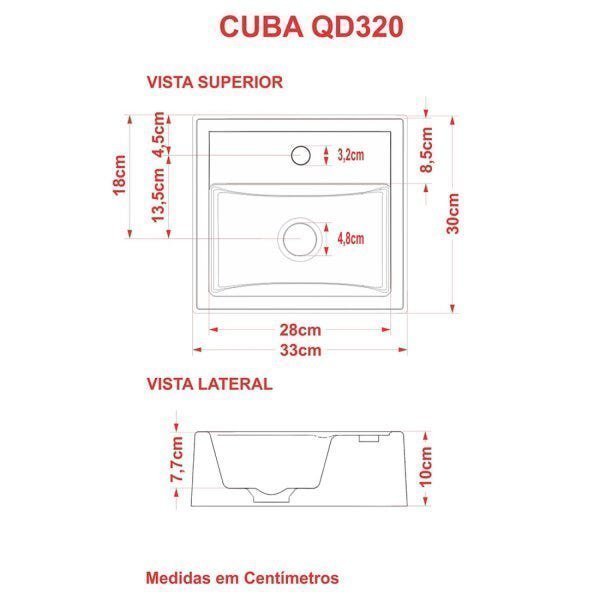 Kit Cuba Q32 com Torneira Luxo 1195 e Válvula Click 1 Pol. - 6