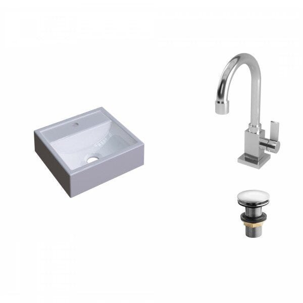 Kit Cuba Q32 com Torneira Luxo 1195 e Válvula Click 1 Pol. - 2