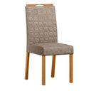 Ver imagem 2 de Conjunto com 2 Cadeiras de Jantar Estofada Mariah Ypê/camursa Marrom Lux - New Ceval 13054/311