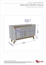 Ver imagem 5 de Aparador Buffet Future Off-White/Cinamomo