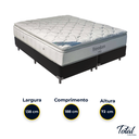 Ver imagem 3 de Cama Box Bipartido Casal Preto e Colchão Freedom Molas Ensacadas Ortobom