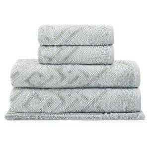 Jogo Toalhas Banho Buddemeyer 5p Geo Cinza