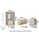 Ver imagem 3 de Quarto de Bebê Completo Berço, Guarda-Roupa e Cômoda MDF Mimo Espresso Móveis Bege/Off White/Amêndoa