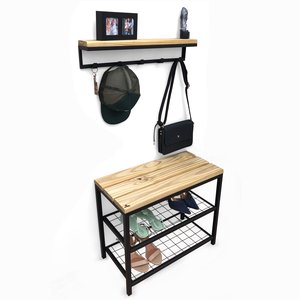 Kit Sapateira Sd 5001-60 + Cabideiro 5004 Preto
