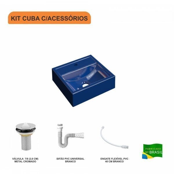 Kit Cuba Q32 com Válvula 1 Pol. e Sifão PVC e Flexivel - 3