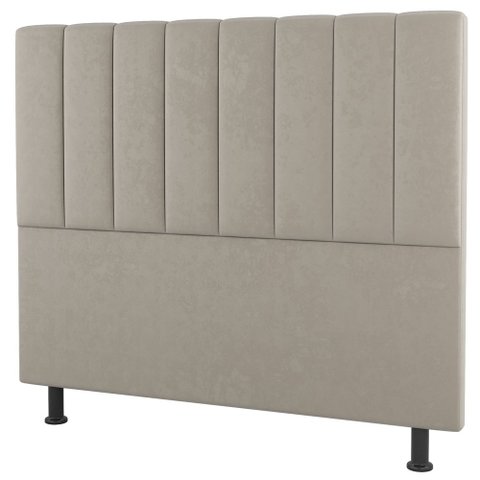 Cabeceira Cama Box Casal King Size Cora 195cm Suede Bege - Abmaza
