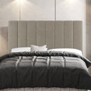 Ver imagem 2 de Cabeceira Cama Box Casal King Size Cora 195cm Suede Bege - Abmaza