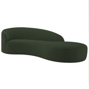 Divã Recamier Orgânico França 200cm Lado Direito Linho