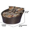Sofá Chaise Redondo em Alumínio e tecido impermeável Poltrona para Área Externa,Jardim,Piscina área  - 2