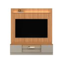 Ver imagem 6 de Conjunto Modular Painel Rack Been Mdp/mdf Tv até 75 Fita Led Canela/gris G77 - Gran Belo