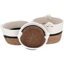 Ver imagem 5 de Kit 3 Cesta Home&Co Fibra Branco Cachepô Decorativo