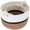 Ver imagem 6 de Kit 3 Cesta Home&Co Fibra Branco Cachepô Decorativo
