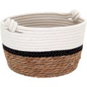 Ver imagem 3 de Kit 3 Cesta Home&Co Fibra Branco Cachepô Decorativo