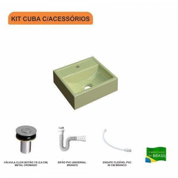 Kit Cuba Q32 com Válvula Click 1 Pol. e Sifão PVC e Flexivel - 3
