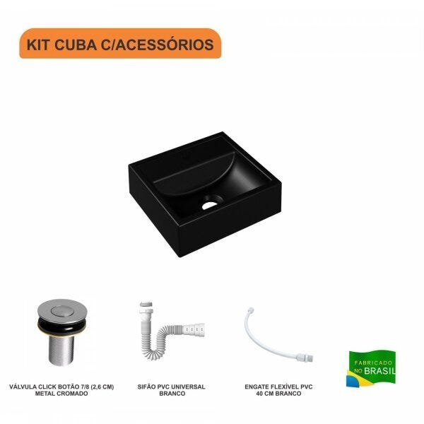 Kit Cuba Q32 com Válvula Click 1 Pol. e Sifão PVC e Flexivel - 3