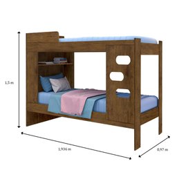 Cama Beliche de Solteiro Floripa J&a Móveis - 3