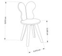 Ver imagem 4 de Kit Mesa 2 Cadeira Borboleta Design Infantil MDF Pinus Fosco:Branco