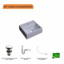 Ver imagem 3 de Kit Cuba Q32 com Válvula Click 01"g, Sifão Pvc e Flexível Compace